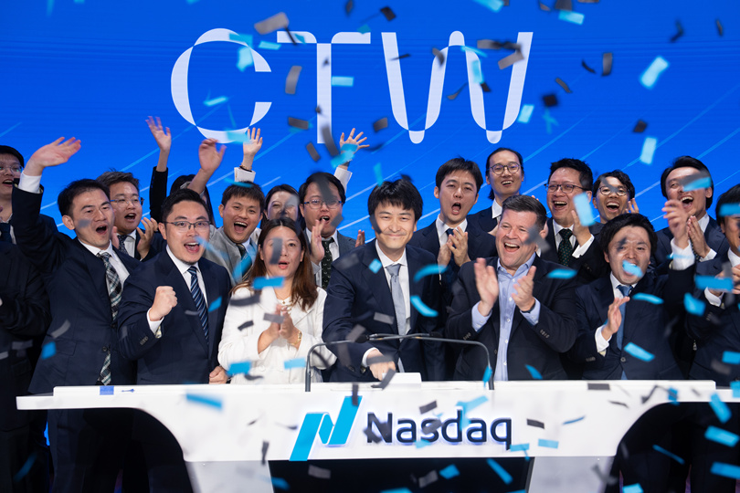 2025 年 8 月 CTW 纳斯达克敲钟现场